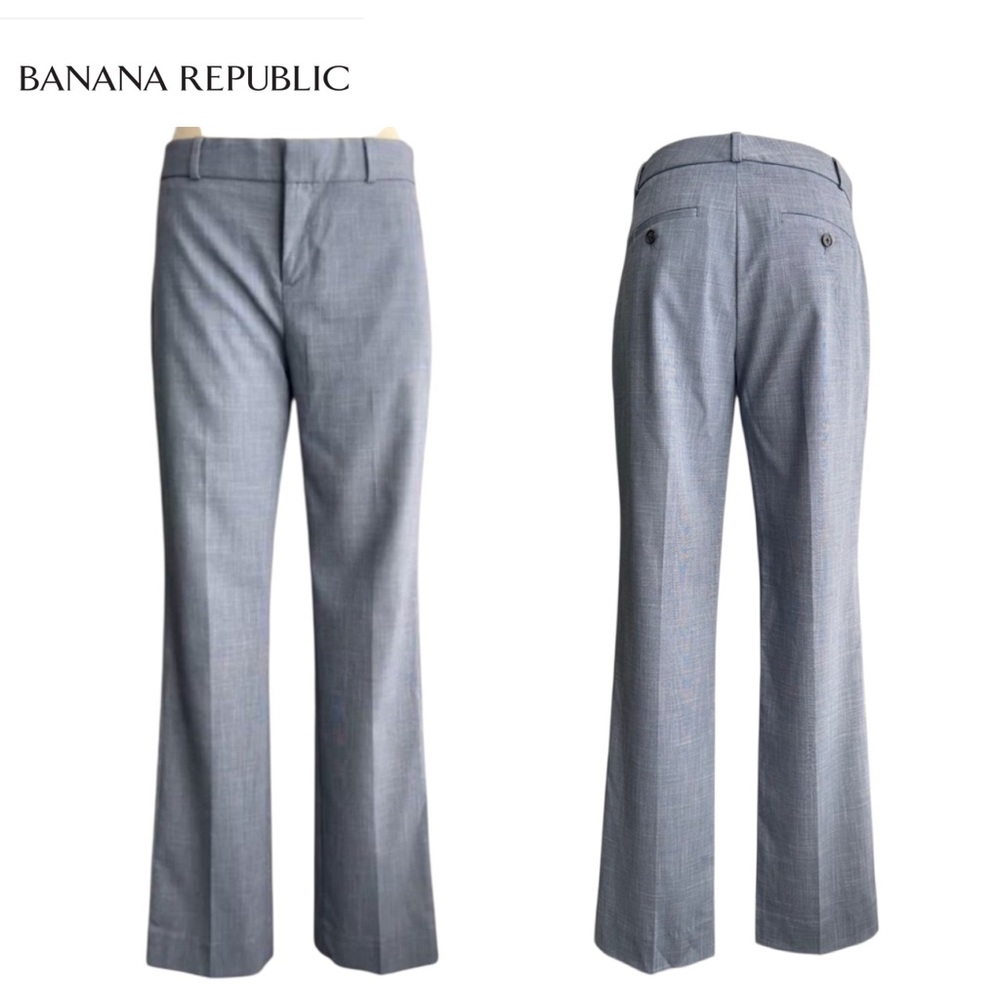 Banana Republic Women’s Logan Classic Straight Leg Dress Trouser Pants Size 10 - Picture 2 of 16